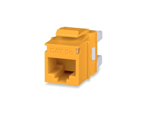 West Penn KJ458MT-C5E-YE Category 5e MT-Series High-Density Keystone Jack, T568A/B, Yellow