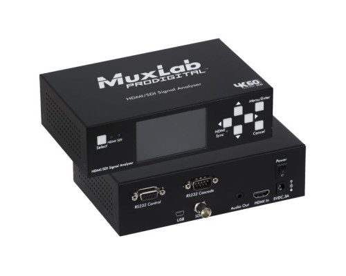 MuxLab 500831 HDMI 2.0/3G-SDI Signal Analyzer