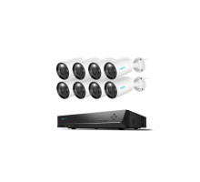 Reolink RLK16-1200B8-A 12MP Poe 8 Camera Security System, Bullet Cameras, 3TB