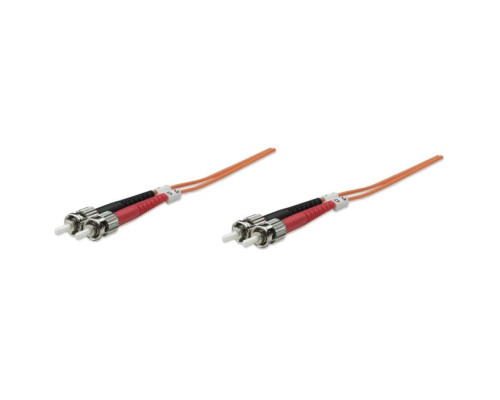 Intellinet 515757 Fiber Optic Patch Cable, Duplex, Multimode, 3 Feet, Orange