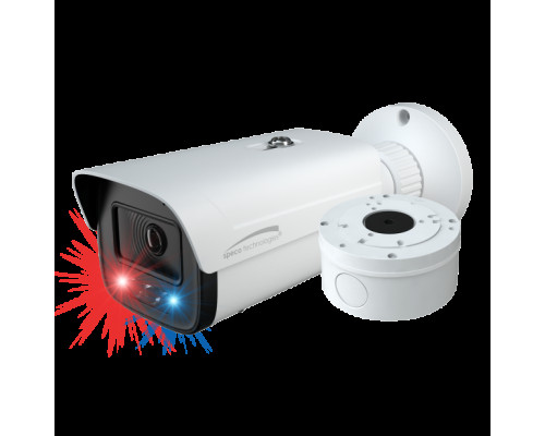 Speco O4BDD2 4MP IP Bullet Camera with AI, Audio, and Visual Deterrent, NDAA 2.8mm Lens