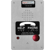 Alpha RCB2400SM Stainless Steel PBX Refuge Call Box w/Mushroom Button