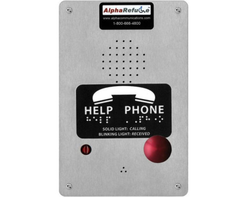 Alpha RCB2400SM Stainless Steel PBX Refuge Call Box w/Mushroom Button