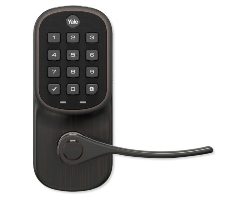 Yale YRL216-ZW2-0BP Z-Wave Plus Assure Push Button Keypad Lever Lock, Oil Rubbed Bronze