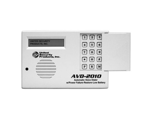 United Security Products AVD-2010 Auto Voice Dialer with PLS, PRS & Low Battery Indicator, AC-2P Included