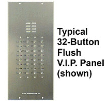 Alpha VI402-132 132 Button Vip Panel-Flush-No Directory