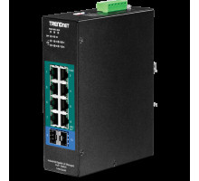 TRENDnet TI-PG102i-M 10 Port Industrial Gigabit L2 Managed PoE+ DIN-Rail Switch