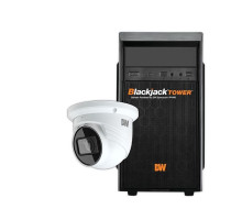 Digital Watchdog DW-MTVTKIT34 Blackjack Mid-Size Tower NVR, 3TB with 4 X 5MP Turret IP Camera, 2.8~12mm Vari-Focal Lens