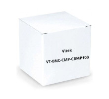 Vitek VT-BNC-CMP-CRMP100 BNC Compression Crimp-On Connector 75 Ohm, 100 Pack