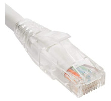 ICC ICPCSV03WH Patch Cord, Cat5E, Clear Boot, 3 Feet, 10 Pack, White