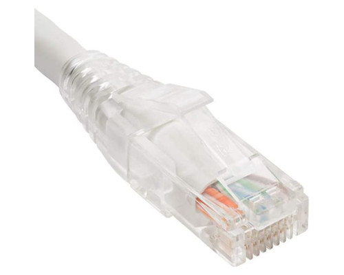 ICC ICPCSV03WH Patch Cord, Cat5E, Clear Boot, 3 Feet, 10 Pack, White