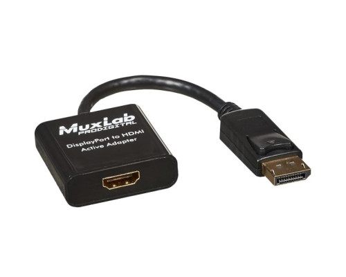 MuxLab 500501-4K60 DisplayPort to HDMI Active Adapter, 4K/60