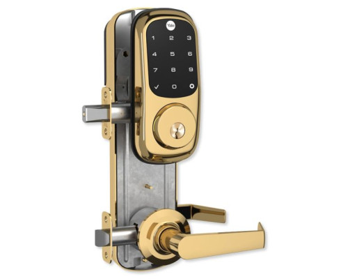 Yale YRC226ZW2NW5605 Assure Lock Interconnected Lockset with Touchscreen Deadbolt, Bright Brass