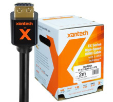 Linear XT-EX-HDMI-2-12PK Xantech EX Series Bulk Pack (12) - High-speed HDMI Cable with X-GRIP Technology, 2 Meter