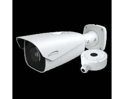 Speco O2BLP1M 2MP IP Outdoor License Plate Recognition IR Bullet Camera with 7-22mm Lens and Junction Box, White