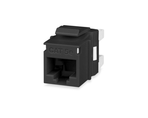 West Penn KJ458MT-C5E-BK Category 5e MT-Series High-Density Keystone Jack, T568A/B, Black