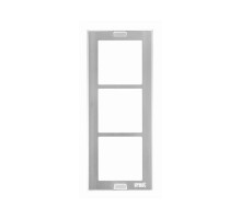 Urmet 1148-63 Wall Wire Cover Trim with Wall Frame, 3 Modules, Sinthesi S2