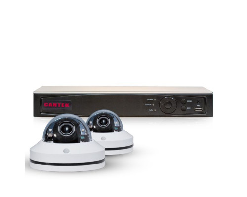 Cantek PT2MPTZ1TB Powerful 2 Channel Pan/Tilt/Zoom 1080P HD Security System