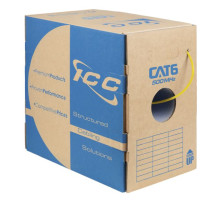 ICC ICCABT6EYL 600Mhz CAT6e Bulk Cable with 23 AWG UTP Solid Wires, CMP Jacket in a Pull Box, 1000 Feet, Yellow