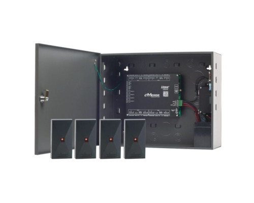 Linear 620-100220P eMerge Essential Plus 4-Door, 4-Reader Access Control Platform Bundle with Power Distribution System