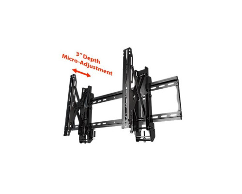 Crimson VW4600G3 Standard Video Wall Mount with Push in, Pop out Technology and 6 Points of Adjustment for Easy Alignment, Black