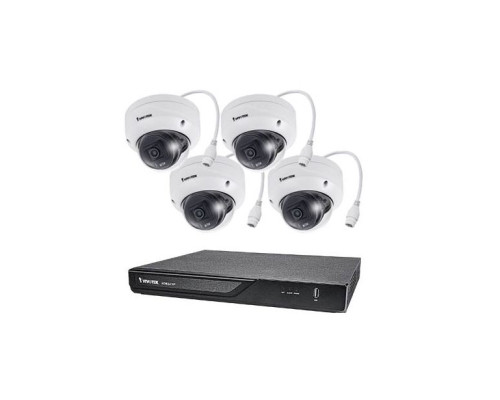 Vivotek ND9323P-2TB-4FD69 8 Channel NVR Kit 2TB with 4 x 2MP Outdoor IR Network Dome Cameras