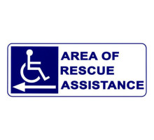 Alpha SN-P42L Area Rescue Assistance Sign-Left