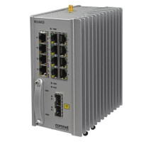 Comnet RLGE2FE16R-E-48-28P-S22-X RLGE2FE16R with 2 x 100/1000FX SFP, 8 x 10/100TX & PoE+, 4 x RS-232, 48VDC, Enhanced Security Software