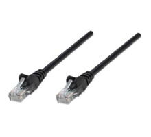 Intellinet 347310 IEC-C5-BK-0.5 Network Cable, Cat5e, UTP, 100% Copper, RJ45 Male / RJ45 Male, 0.15 m (0.5 ft.), Black