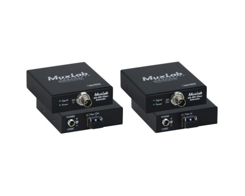 MuxLab 500712 6G-SDI Fiber Extender Kit, Single Mode, LC