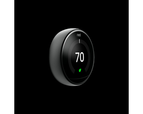 Google Nest T3018US Learning Thermostat 3rd Generation in Mirror Black