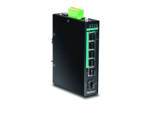 TRENDnet TI-PG541 5-Port Gigabit PoE+ DIN-Rail Switch