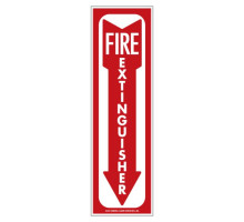 Maxwell SN-133 Fire Extinguisher Sign - 4 x 13.5 - Red & White