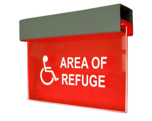 Alpha RSN7050 120V LED Refuge Sign-Red-Single