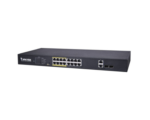 Vivotek AW-FGT-180D-250 Unmanaged 16xFE PoE + 2xGE Combo Switch