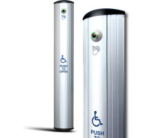 Camden Door Controls CM-7536VR-A2 Column™ Switch with Sensor, Aluminium, Clear Finish, Active Wheelchair Symbol