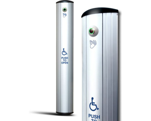 Camden Door Controls CM-7536VR-A2 Column™ Switch with Sensor, Aluminium, Clear Finish, Active Wheelchair Symbol