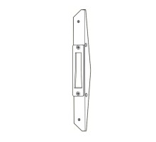 Adams Rite MS4002-011-628 Deadlock Armored Strike in Clear Anodized