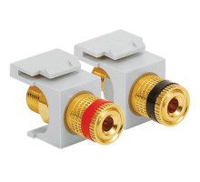 ICC IC107PMGWH Gold Binding Post Modules, White