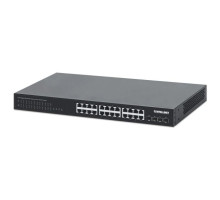 Intellinet 561761 24-Port Gigabit Ethernet PoE+ Switch with Four 10G SFP+ Uplinks