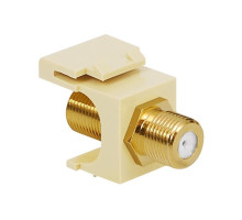 ICC IC107B5GAL Gold Plated F-Type Female To Female Module Almond