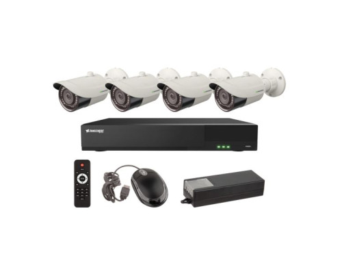 Vitek VT-TH5KT42TB-2 4 Channel 5-IN-1 (TVI/AHD/CVI/CVBS) DVR, 2TB with 4 x 5 Megapixel Bullet Cameras, 2.8mm Lens