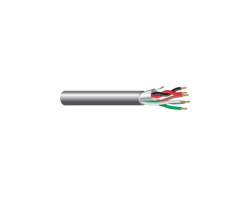 West Penn 373GY1000 22/6 Solid Tinned Copper Conductor Communication Cable, Gray, 1000'