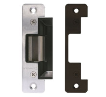 Camden Door Controls CX-ED1379 Electric Strike with CX-ESF-2 and CX-ESF-2BZ ANSI Round Face Plate