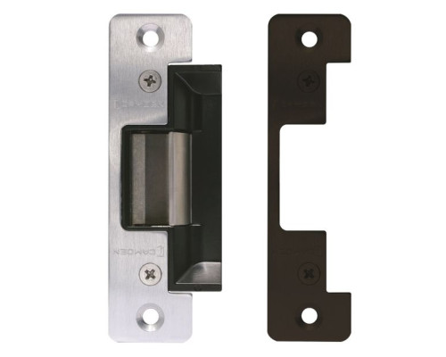 Camden Door Controls CX-ED1379 Electric Strike with CX-ESF-2 and CX-ESF-2BZ ANSI Round Face Plate