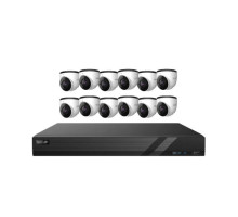 InVid INVID-K164T512 16 Channel NVR with 4TB + 12 X 5-Megapixel Dome Cameras