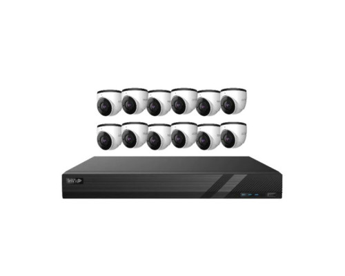 InVid INVID-K164T512 16 Channel NVR with 4TB + 12 X 5-Megapixel Dome Cameras