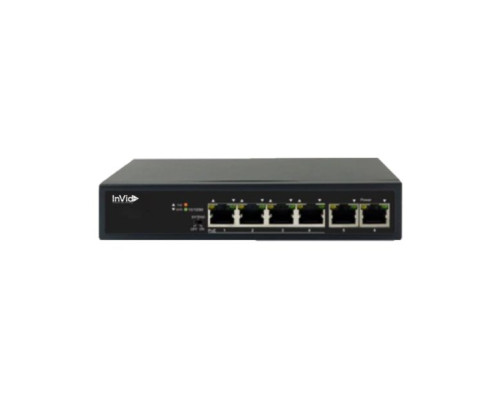 InVd VIS-LRPOE4-2 4-Port PoE Switch with 2 Uplink Ports