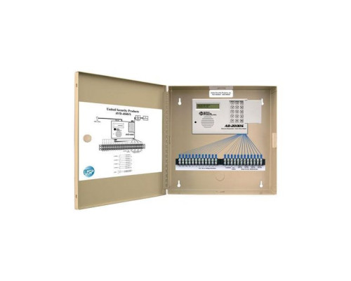 United Security Products AD2000-S Auto Voice Dialer with 4 VMZ's, Calls 8 Numbers, 24VDC - in Metal Cabinet