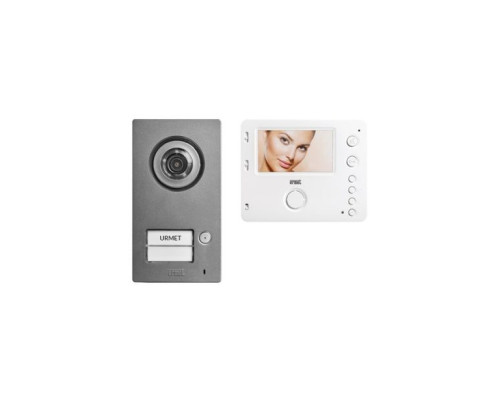 Urmet 1722-93 One-Family Video Kit With Mikra2 Entry Panel and Mìro Hands-Free Video Door Phone, 2-Wire System